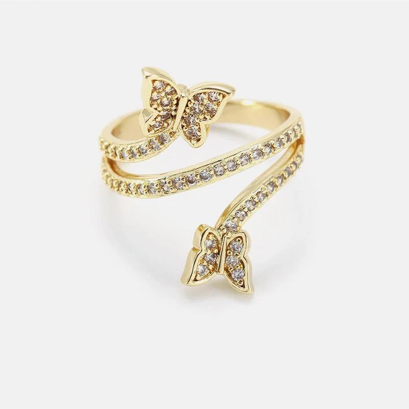 সুন্দর প্রজাপতি পশু রিং হস্তনির্মিত