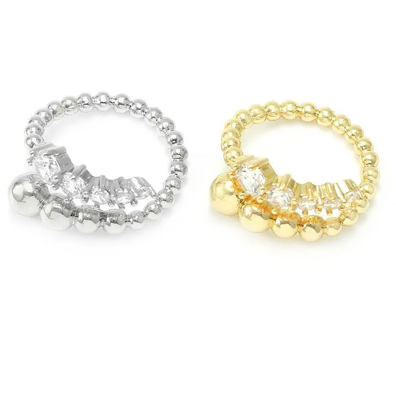 গোল্ড প্লেটেড Cz অ্যাডজাস্টেবল রিং