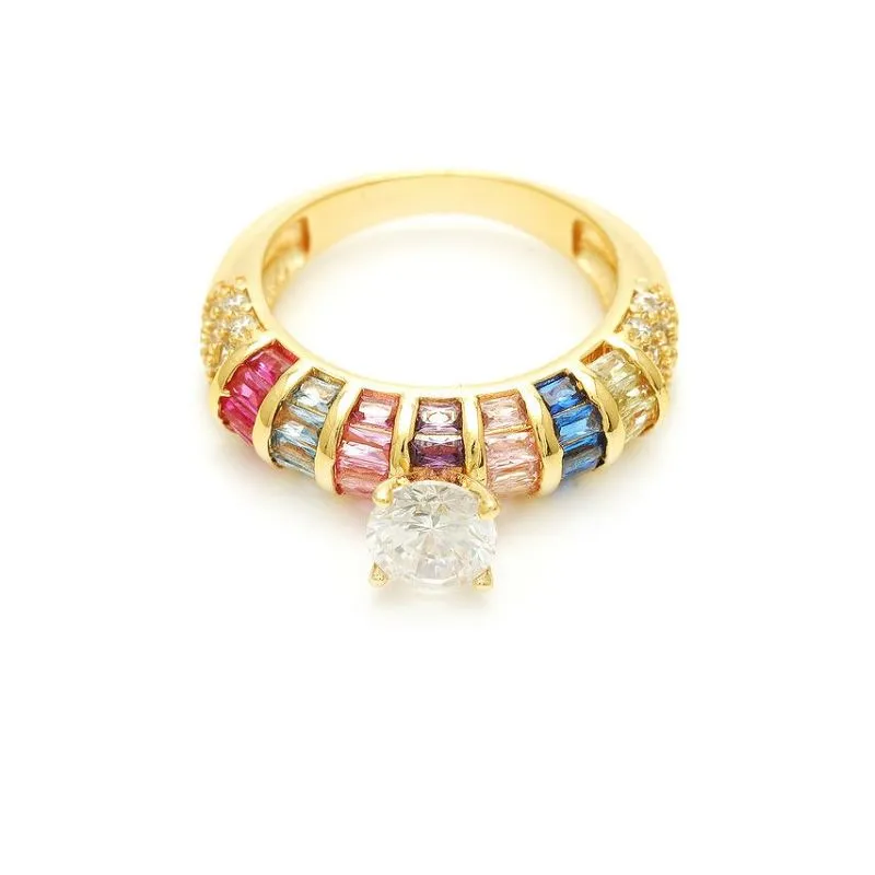 মিক্স জিরকন মহিলা রিং ডিজাইন