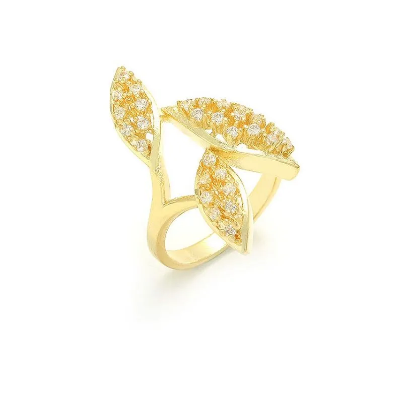 সিলভার লিফ শেপ ফিঙ্গার রিং