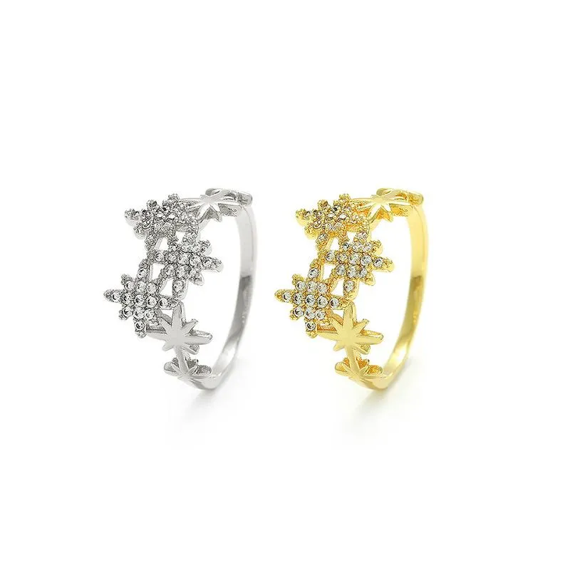 স্নোফ্লেক ডিজাইন মহিলাদের রিং