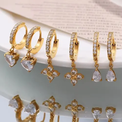 18K গোল্ড প্লেটেড কানের দুল