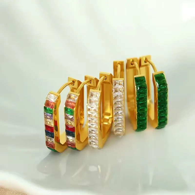 স্টেইনলেস স্টীল জ্যামিতিক কানের দুল